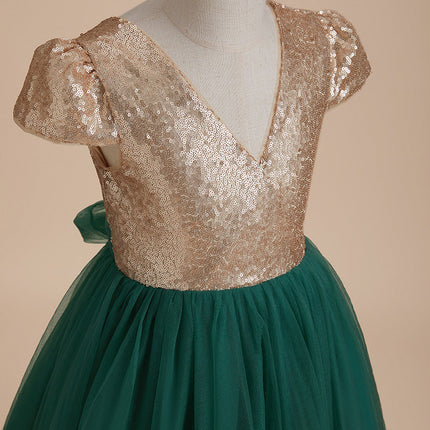 Robe Tulle Scintillante Enfant Élégante