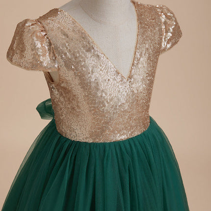 Robe Tulle Scintillante Enfant Élégante