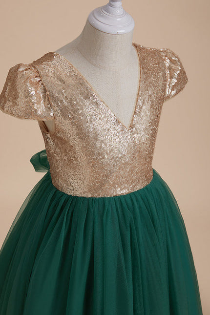 Robe Tulle Scintillante Enfant Élégante