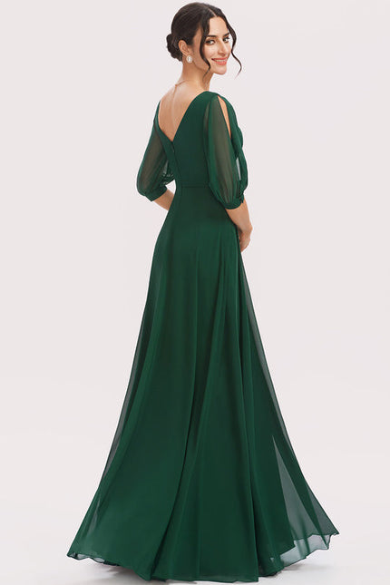 Robe Demoiselle D'Honneur Volants Verts - gallery 1