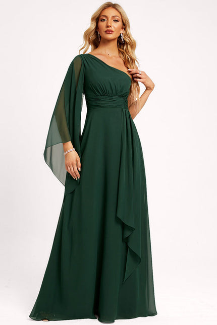 Robe Longue Vert Sapin Élégante