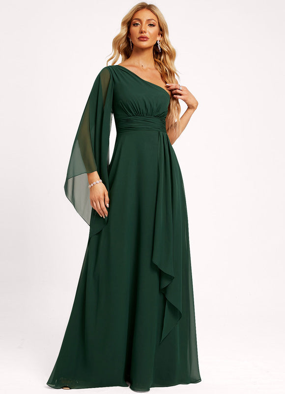 Robe Longue Vert Sapin Élégante