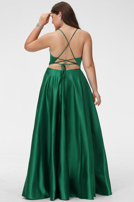 Robe Satinée Élégante À Fente - gallery 8