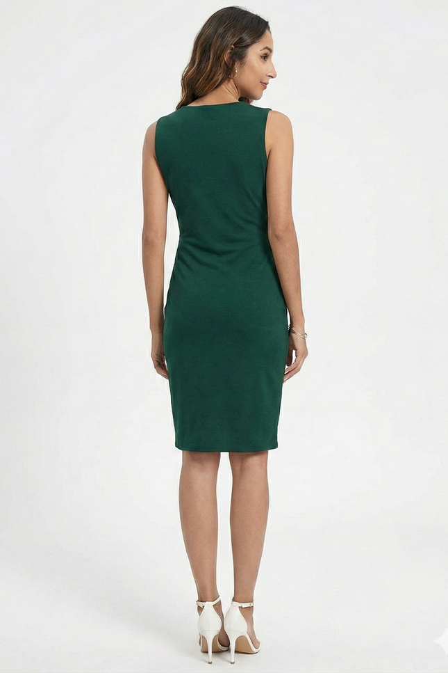 Robe Chic Asymétrique Vert Foncé