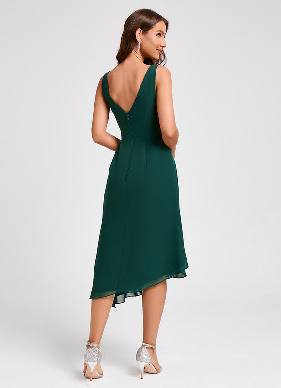 Robe Chic Émeraude Fluide Élégante - gallery 2