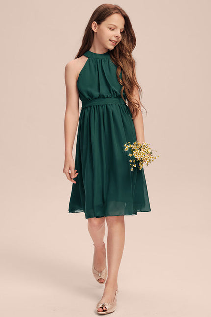 Robe Trapèze Vert Émeraude - gallery 4