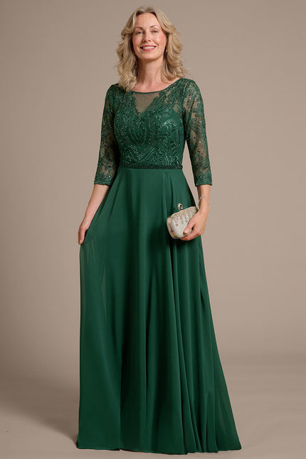 Robe Verte Manches Longues