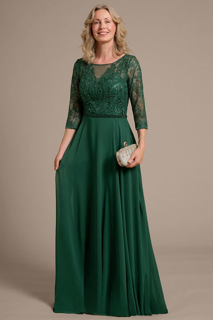 Robe Verte Manches Longues