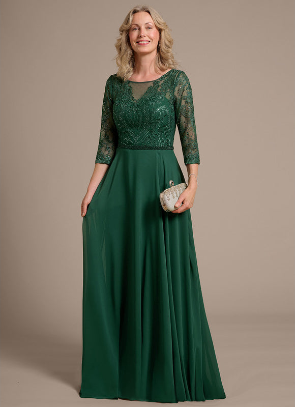 Robe Verte Manches Longues
