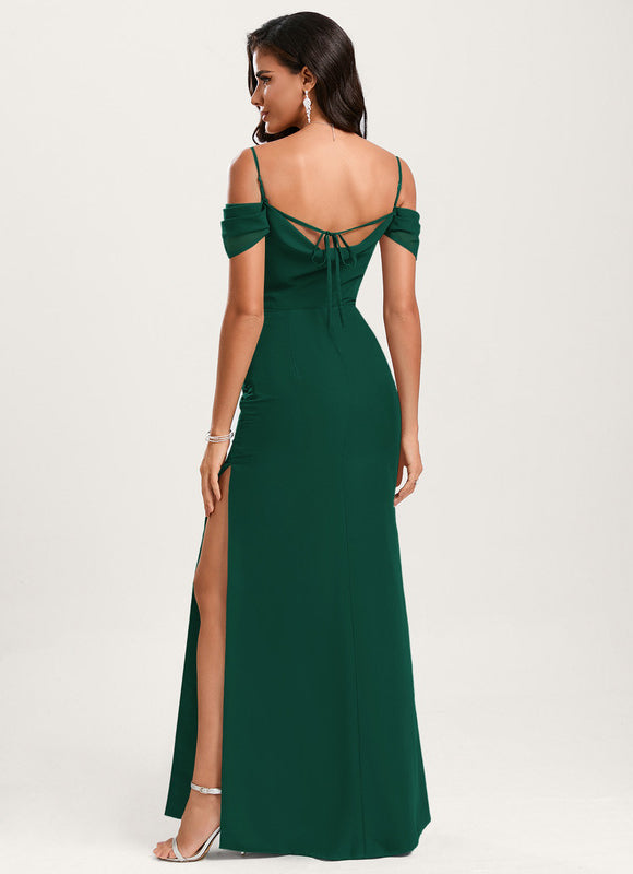 Robe Élégante Décolleté Épaule Ouverte - gallery 4