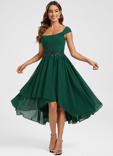 Robe De Cocktail Vert Sauge