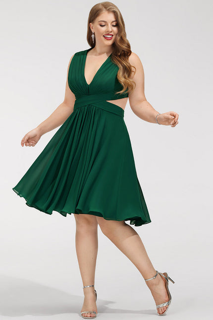 Robe Trapèze Chic Émeraude Fluide - gallery 7