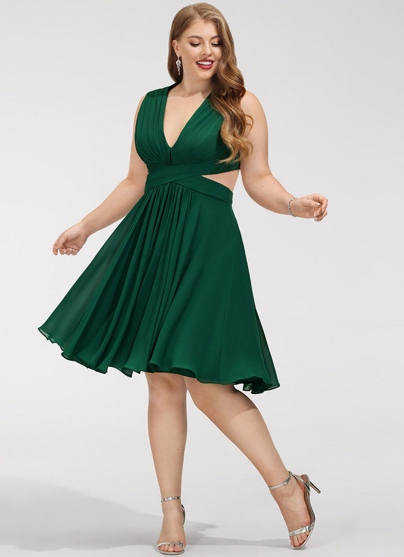 Robe Trapèze Chic Émeraude Fluide - gallery 7