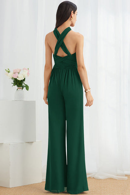 Robe Longue Vert Émeraude À Col Bénitier - gallery 7