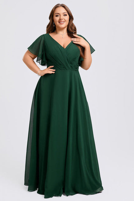 Robe Demoiselle D'Honneur Volants Verts - gallery 8