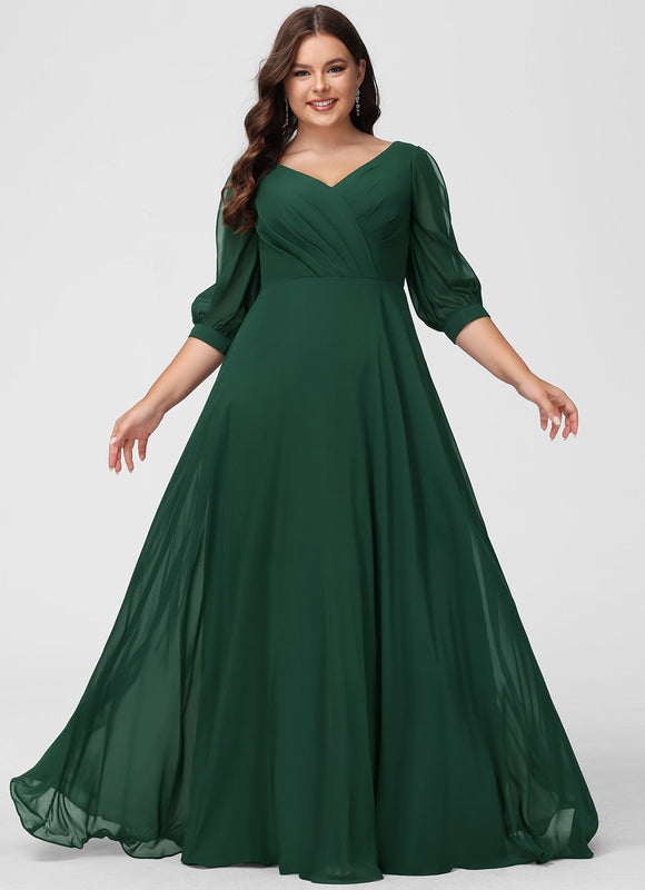 Robe Demoiselle D'Honneur Volants Verts - gallery 8