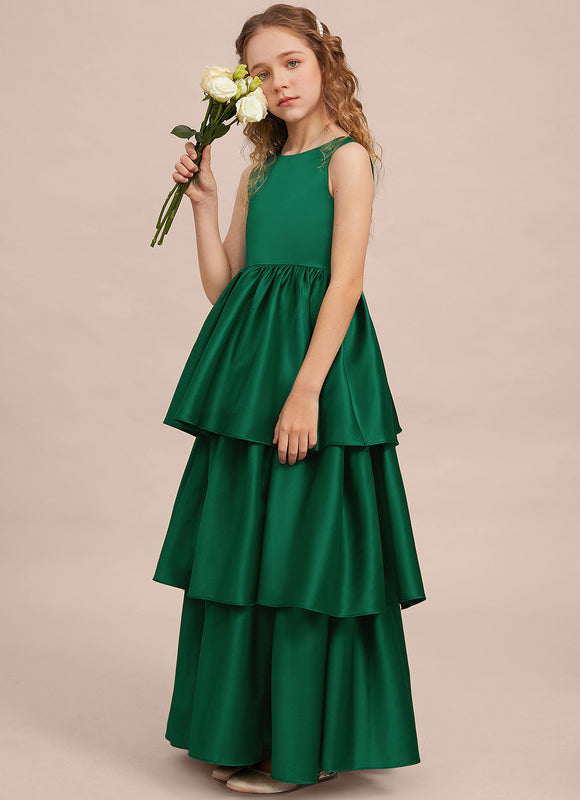 Robe Enfant Émeraude À Volants - gallery 2