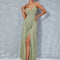 Robe Plissée Vert D'Eau