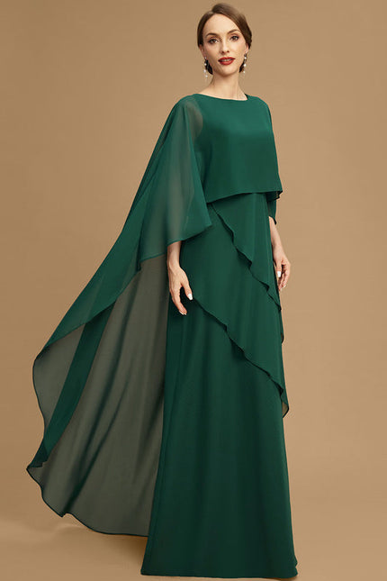Robe Fluide Chic À Manches Cape - gallery 5