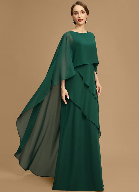 Robe Fluide Chic À Manches Cape - gallery 5