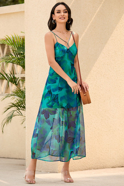 Robe Fluide À Motifs Aquatiques - gallery 3