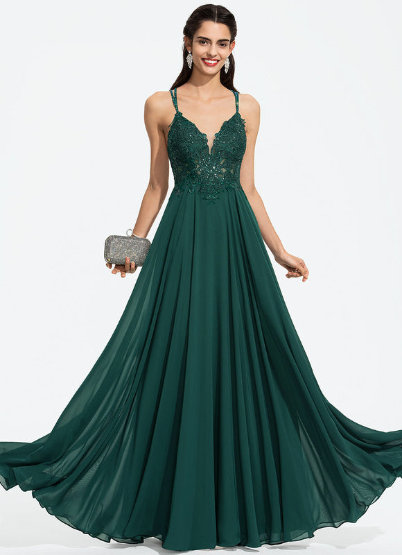 Robe Bal Émeraude Élégante Fluide - gallery 2