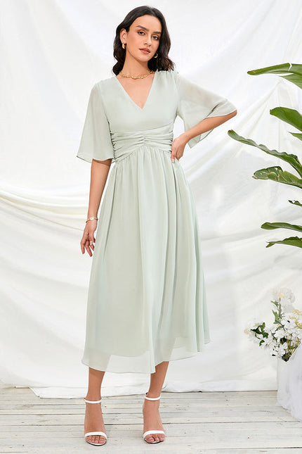 Robe De Demoiselle D'Honneur Vert Olive - gallery 5