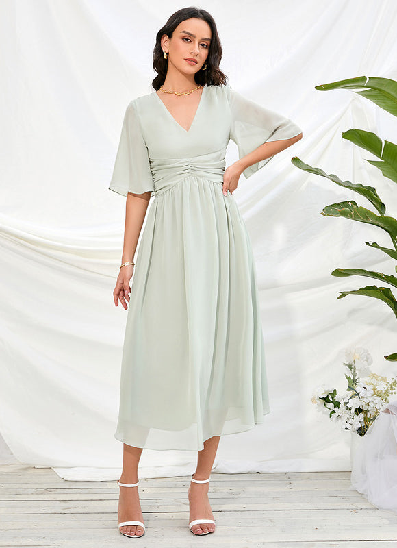 Robe De Demoiselle D'Honneur Vert Olive - gallery 5