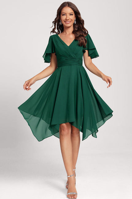 Robe Longue Vert D'Eau Dentelle - gallery 2
