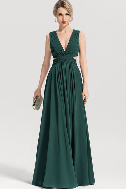 Robe Longue Vert Émeraude Dos Nu