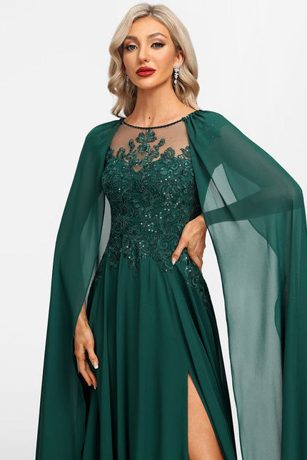 Robe De Soirée Vert Foncé - gallery 1