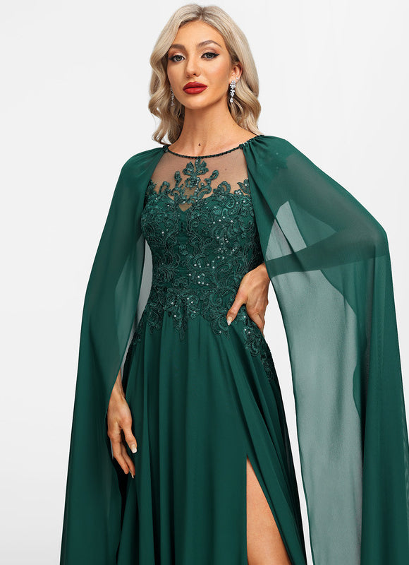 Robe De Soirée Vert Foncé - gallery 1