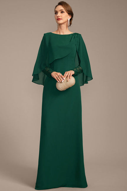 Robe Élégante À Manches Cape Verte - gallery 4