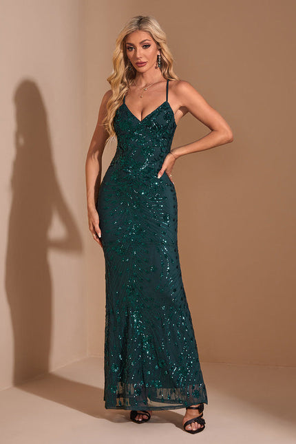 Robe Sirène Chic Vert Émeraude - gallery 5