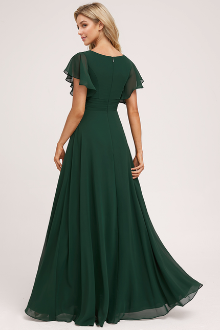 Robe Demoiselle D'Honneur Volants Verts - gallery 5
