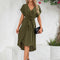 Robe Vert Olive Habillée