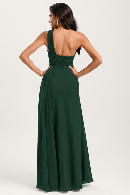 Robe Longue Vert Sapin Élégante - gallery 1
