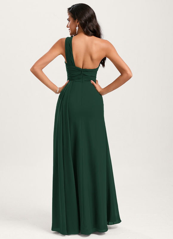 Robe Longue Vert Sapin Élégante - gallery 1
