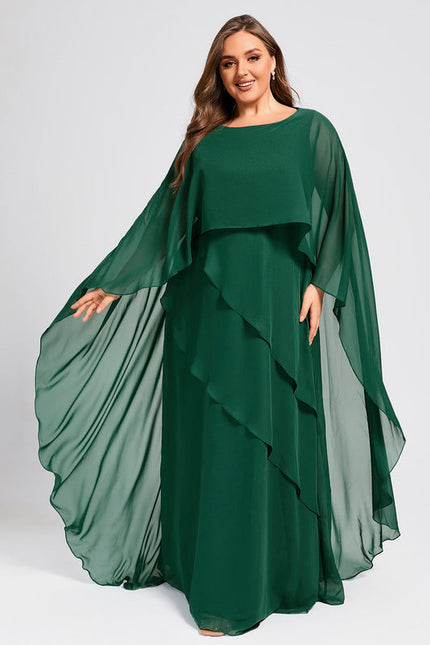 Robe Fluide Chic À Manches Cape - gallery 7