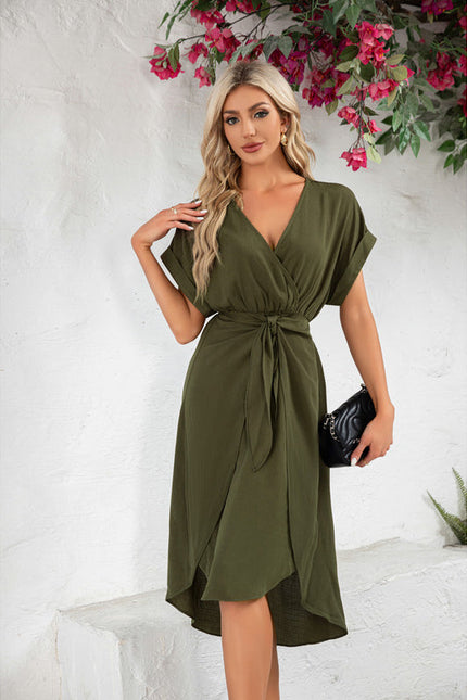 Robe Vert Olive Habillée - gallery 1