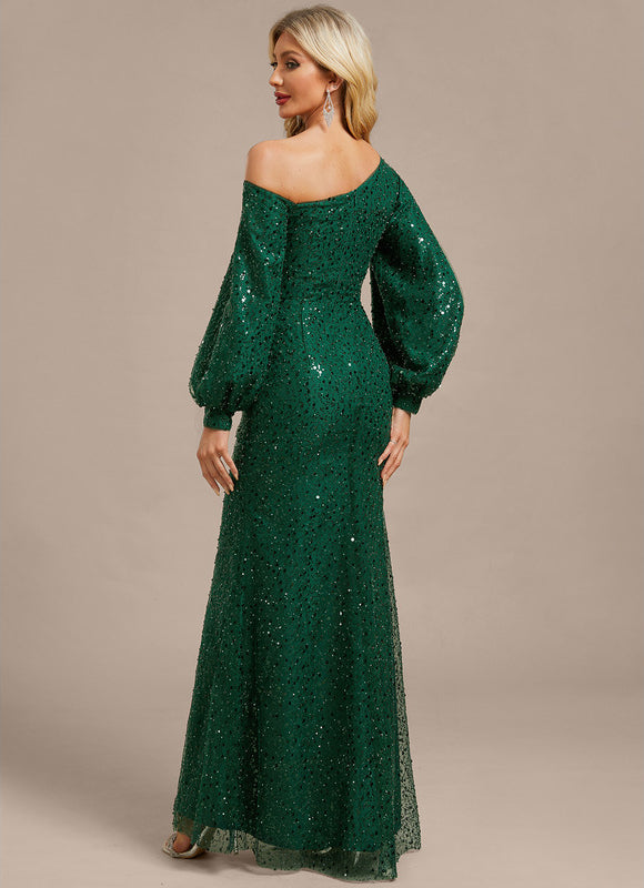 Robe Verte A Paillette - gallery 6