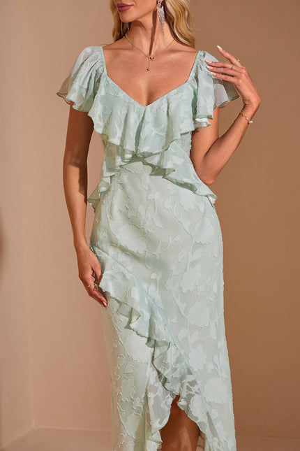 Robe Fluide À Volants Délicats - gallery 2