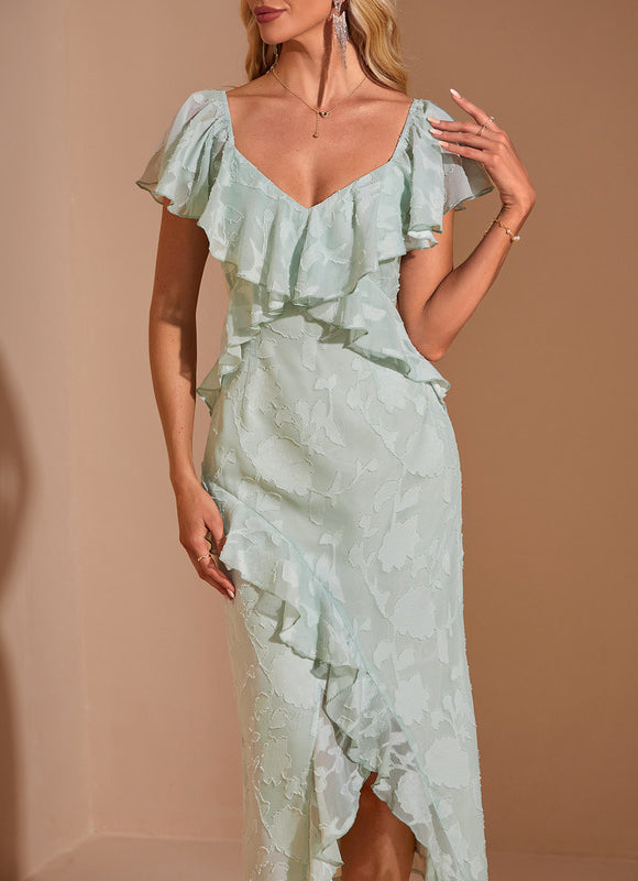 Robe Fluide À Volants Délicats - gallery 2