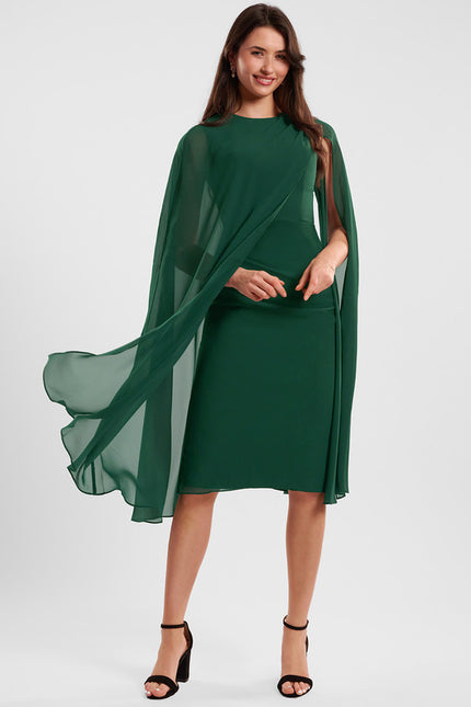Robe Chic Mousseline Vert Émeraude