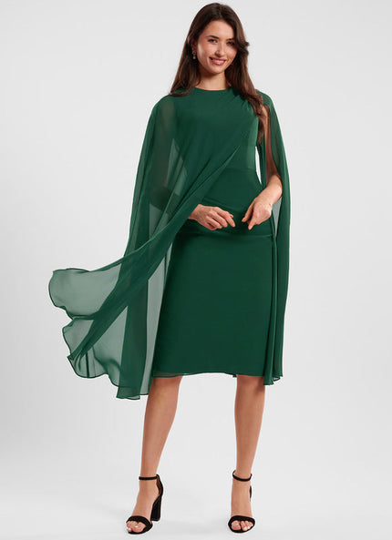 Robe Chic Mousseline Vert Émeraude