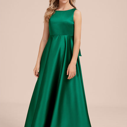 Robe Demoiselle D'Honneur Vert Satin