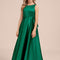 Robe Demoiselle D'Honneur Vert Satin