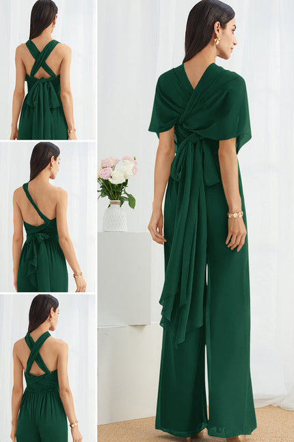 Robe Longue Vert Émeraude À Col Bénitier - gallery 1