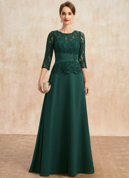 Robe Élégante En Dentelle Verte