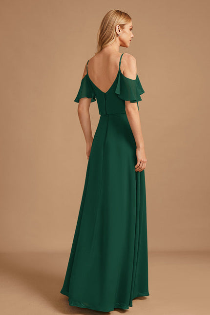 Robe Demoiselle D'Honneur Volants Verts - gallery 6